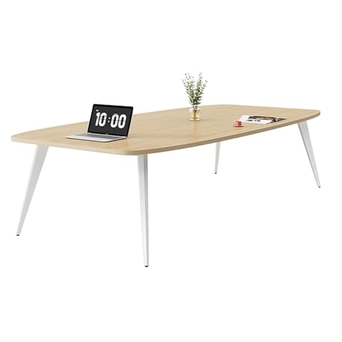 YHWKGZ Konferenztisch, Ovaler Seminartisch, Großer Konferenzraum-Sitzungssaal-Schreibtisch, Schulungs-Business-Tische for 6 Personen, 63-Zoll-Natur-Executive-Schreibtisch von YHWKGZ