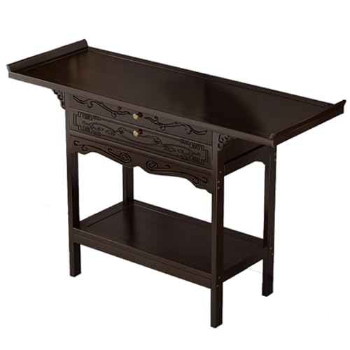 YHWKGZ Meditationsaltartisch Aus Bambus, Altartische for Persönliche Schreine Mit Stauraum, Stehschrank Des Chinesischen Gottes Des Reichtums, Verdicktes Material, Starke Tragfähigkeit(26x39.4x15.7in/ von YHWKGZ