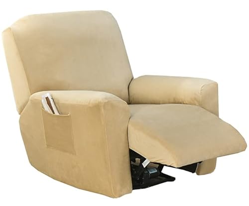 YHWW 4-Teilig Stretchhusse für Relaxsessel Sesselbezug für Relaxsessel Stretch Sessel-Überwürfe Husse für Relaxsessel 1 Sitzer Sesselschoner Fernsehsessel Bezug Sesselbezug (Color : #68) von YHWW