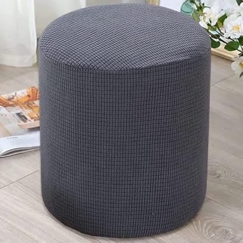 YHWW Ottomane Schonbezug Hockerbezug Rund Hocker Hussen Für Fußhocker Stretch Jacquard Bezug Ottomane Abdeckung Überzug Hocker Protector Waschbar Hockerabdeckung (Color : X, Size : 40x45cm(16x18in)) von YHWW