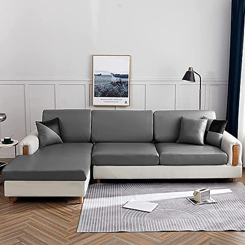 YHWW Sofa Sitzkissenbezug Kunstleder rutschfest, Sofa Sitzbezug Stretch, Elastischer Kissenbezüge Wasserdicht, Husse Überzug Bezug Für Sofa Sitzkissen (Color : #5, Size : 100-125cm(39-49in)) von YHWW