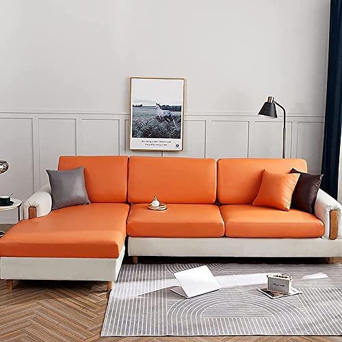 YHWW Sofa Sitzkissenbezug Kunstleder rutschfest, Sofa Sitzbezug Stretch, Elastischer Kissenbezüge Wasserdicht, Husse Überzug Bezug Für Sofa Sitzkissen (Color : #8, Size : 65-95cm (26-37in)) von YHWW