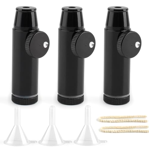 YHX-OU 3 Pack Schwarz Schnupftabak dosierer Schnupftabakspender Tragbar Schnupftabak Portionierer Snuff Dispense Material aus strapazierfähigen Aluminium+ 3 Pack Trichter YHX-OU 3 Pack Schwarz Schnupftabak dosierer Schnupftabakspender Tragbar Schnupftabak Portionierer Snuff Dispense Material aus strapazierfähigen Aluminium+ 3 Pack Trichter von YHX-OU