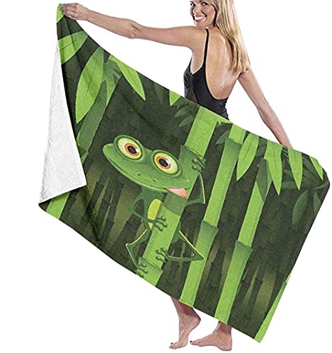 Tragbar Microfaser Strandtuch,Lustiger Frosch,130 x 80 cm,Sommer Badehandtuch,Schnell Trocknendes,Weiches,Sandfreies Handtuch,Perfekt für Schwimmen Pool Strandurlaub von YHX926