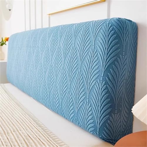 YHXAIQ Stretchy Flauschig Betthusse, All-Inclusive Antikollisionskopf Kopfteilbezug, Polyester + Samt Kopfteil Bezug, für Schlafzimmer Bett Dekor Kopfteil(Blue 3,200cm) von YHXAIQ