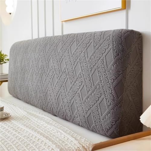 YHXAIQ Stretchy Flauschig Betthusse, All-Inclusive Antikollisionskopf Kopfteilbezug, Polyester + Samt Kopfteil Bezug, für Schlafzimmer Bett Dekor Kopfteil(Dark Gray 4,220cm) von YHXAIQ