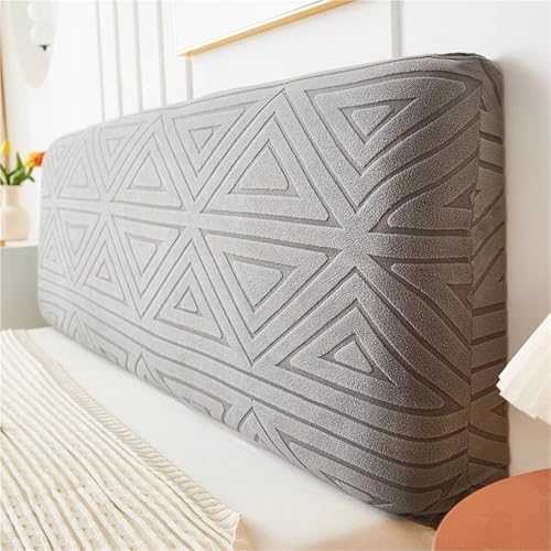 YHXAIQ Stretchy Flauschig Betthusse, All-Inclusive Antikollisionskopf Kopfteilbezug, Polyester + Samt Kopfteil Bezug, für Schlafzimmer Bett Dekor Kopfteil(Dark Gray 7,200cm) von YHXAIQ