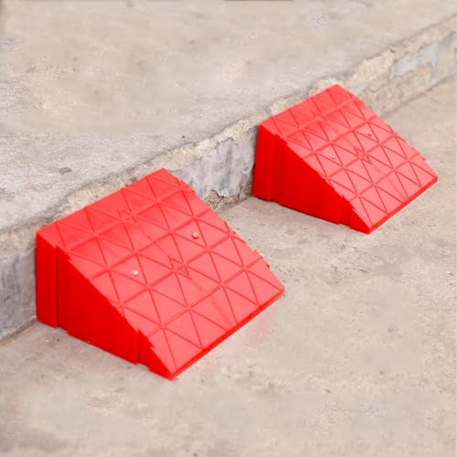 YHXAIQ Tragbare Plastik Auffahrrampe mit Anti-Rutsch - Bordsteinrampe & Türschwellenrampe für Autos, Roller, Treppen, Gehwege, Laderampen(25x16x12cm) von YHXAIQ