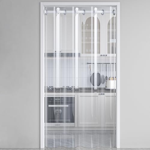 YHXAIQ Transparenter, Wasserdichter Anti - Schimmel Duschvorhang aus PVC - Extra lang, Geeignet für Badezimmer und Badewanne, Ohne Löcher, Inklusive Duschvorhangstange(120 x 220 cm) von YHXAIQ