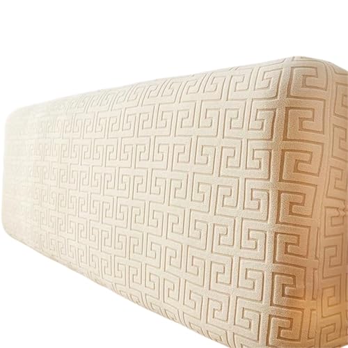 YHXAIQ Weich Betthusse, Flauschig Bett Kopfteil Bezug, Polyester Samt Kopfteilbezug, Headboard Cover für Schlafzimmer Bett Dekor Kopfteil(Beige 7,200cm) von YHXAIQ