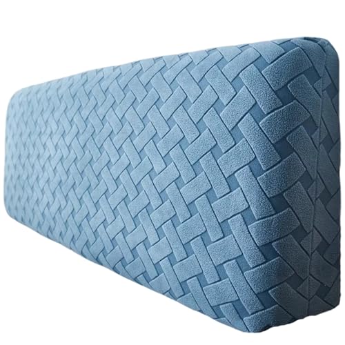 YHXAIQ Weich Betthusse, Flauschig Bett Kopfteil Bezug, Polyester Samt Kopfteilbezug, Headboard Cover für Schlafzimmer Bett Dekor Kopfteil(Blue 4,150cm) von YHXAIQ