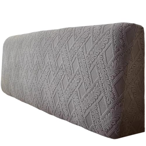YHXAIQ Weich Betthusse, Flauschig Bett Kopfteil Bezug, Polyester Samt Kopfteilbezug, Headboard Cover für Schlafzimmer Bett Dekor Kopfteil(Dark Gray 3,180cm) von YHXAIQ
