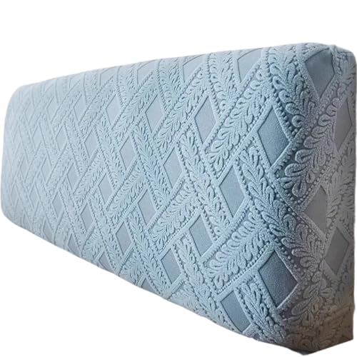 YHXAIQ Weich Betthusse, Flauschig Bett Kopfteil Bezug, Polyester Samt Kopfteilbezug, Headboard Cover für Schlafzimmer Bett Dekor Kopfteil(Light Blue 3,200cm) von YHXAIQ