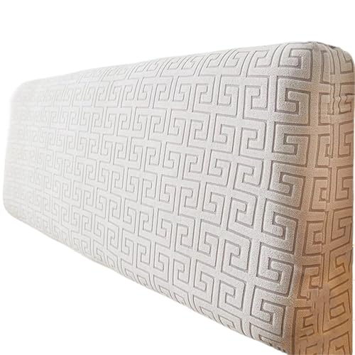 YHXAIQ Weich Betthusse, Flauschig Bett Kopfteil Bezug, Polyester Samt Kopfteilbezug, Headboard Cover für Schlafzimmer Bett Dekor Kopfteil(Light Gray 7,120cm) von YHXAIQ