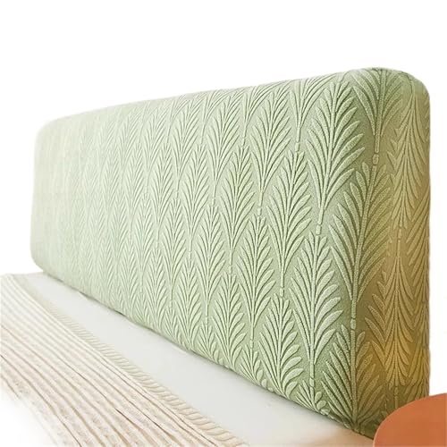 YHXAIQ Weich Betthusse, Flauschig Bett Kopfteil Bezug, Polyester Samt Kopfteilbezug, Headboard Cover für Schlafzimmer Bett Dekor Kopfteil(Light Green 2,120cm) von YHXAIQ