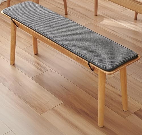 YHXAIQ rutschfeste Bankauflage Outdoor mit Schnürsenkeln, Dicke Cord Gartenbankauflagen für Fensterbankterrasse, Sitzkissen Bankauflage für Club Bar Garten(Dark Gray,30 x 180 cm) von YHXAIQ