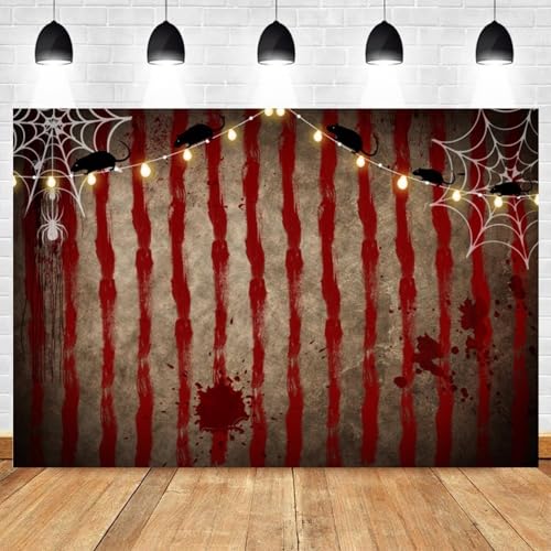 YHXBD Halloween-Wandteppich, gruseliger, blutiger Hintergrund, Horror, roter blutiger Totenkopf, Skelett, Party-Dekorationen für Schlafzimmer, Studentenwohnheim, A-08, 35 x 50 cm von YHXBD