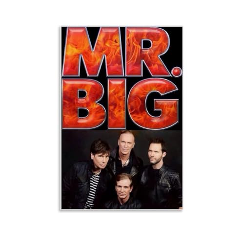 YHZCSCDXY Leinwandposter Mr. Big Sänger mit Musik-Cover, Wandkunst, dekoratives Gemälde, Schlafzimmer, 50 x 75 cm, ungerahmter Stil von YHZCSCDXY