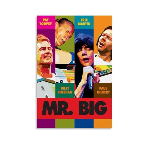 YHZCSCDXY Leinwandposter Mr. Big Sänger mit Musik-Cover, Wandkunst, dekoratives Gemälde, Schlafzimmer, 50 x 75 cm, ungerahmter Stil von YHZCSCDXY