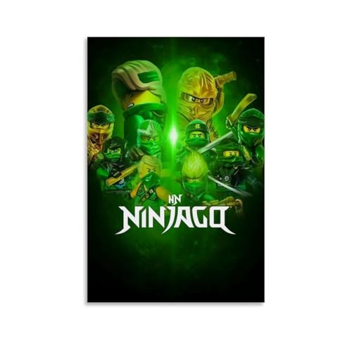 YHZCSCDXY Ninjago Klassisches Anime-Anime-Poster auf Leinwand, Wandkunst, dekoratives Gemälde, Poster, 30 x 45 cm, ungerahmter Stil von YHZCSCDXY