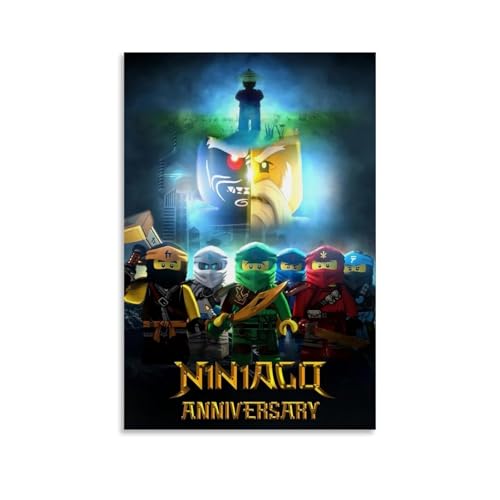 YHZCSCDXY Ninjago Klassisches Anime-Anime-Poster auf Leinwand, Wandkunst, dekoratives Gemälde, Poster, 30 x 45 cm, ungerahmter Stil von YHZCSCDXY
