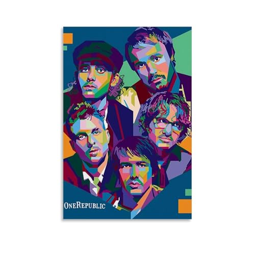 YHZCSCDXY OneRepublic Musik-Cover-Leinwand-Poster, Wandkunst, dekoratives Gemälde, Poster, 30 x 45 cm, ungerahmter Stil von YHZCSCDXY