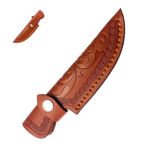 YHZNAGEM Leder Messerscheide Hochwertige Leder Messerscheide für die Jagd Gerade Messerscheide Cuttermesser Tasche Holster von YHZNAGEM