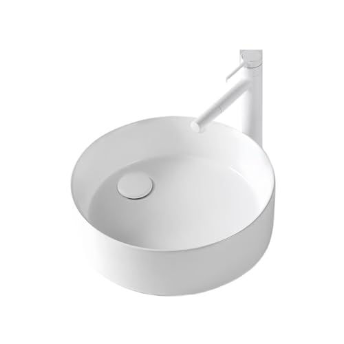 Langlebig Modernes minimalistisches weißes rundes Aufsatzwaschbecken aus Keramik for Badezimmer Aufsatzbecken Langlebig Modernes minimalistisches weißes rundes Aufsatzwaschbecken aus Keramik for Badezimmer Aufsatzbecken von YHxFlux