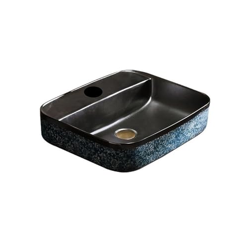 Langlebiges Porzellan und Keramik rechteckiges Waschbecken, 51 * 40 * 13 cm Einfach zu installieren Langlebiges Porzellan und Keramik rechteckiges Waschbecken, 51 * 40 * 13 cm Einfach zu installieren von YHxFlux