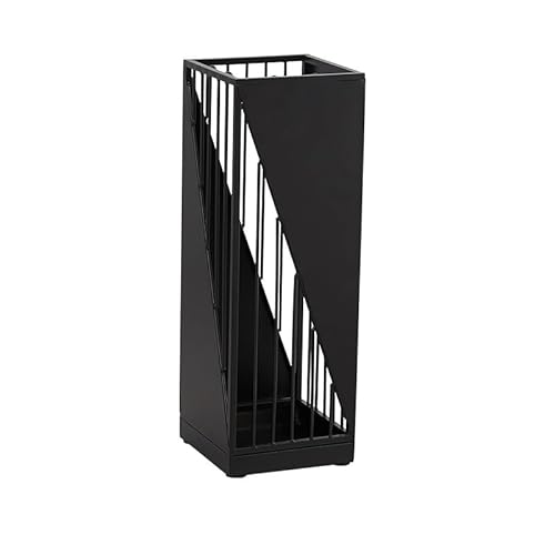 Regenschirmständer Gold Eisen Rahmen Hause Regenschirm Halter Kommerziellen Regenschirm Ständer mit Haken Wasserdicht Rostfrei Haushalt Regenschirm Lagerung Rack Schirmständer Regenschirm(Schwarz) von YHxFlux