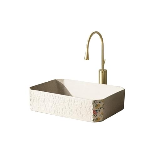 YHxFlux Waschbecken Bad Aufsatzwaschbecken im künstlerischen chinesischen Stil, Keramikwaschbecken for den Balkon, Badezimmerwaschbecken mit Wasserhahn und Abflussrohrzubehör Aufsatzbecken YHxFlux Waschbecken Bad Aufsatzwaschbecken im künstlerischen chinesischen Stil, Keramikwaschbecken for den Balkon, Badezimmerwaschbecken mit Wasserhahn und Abflussrohrzubehör Aufsatzbecken von YHxFlux