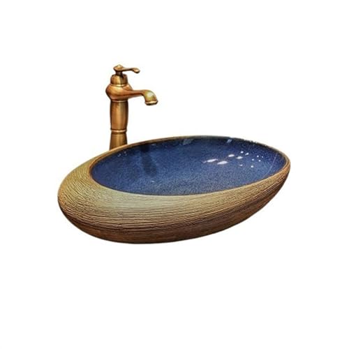 YHxFlux Waschbecken Bad Kreatives Waschbecken Badezimmer Chinesisches Keramik-Waschbecken Vintage Vanity Arbeitsplatte Waschbecken Aufsatzbecken YHxFlux Waschbecken Bad Kreatives Waschbecken Badezimmer Chinesisches Keramik-Waschbecken Vintage Vanity Arbeitsplatte Waschbecken Aufsatzbecken von YHxFlux