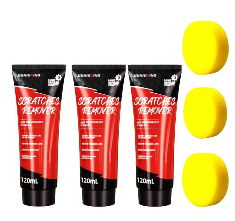 YI 3 Stück Kratzer Entferner Auto, Reparaturpaste, Polierpaste Autopolitur (3 St) von YI