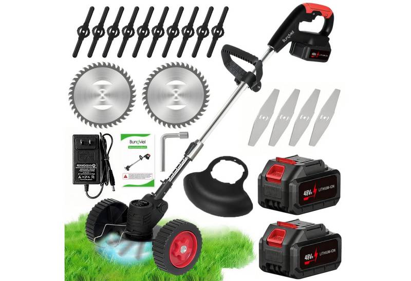 YI Elektrorasenmäher Akku-Rasentrimmer, Batteriebetriebener Rasentrimmer Mit 24 V von YI