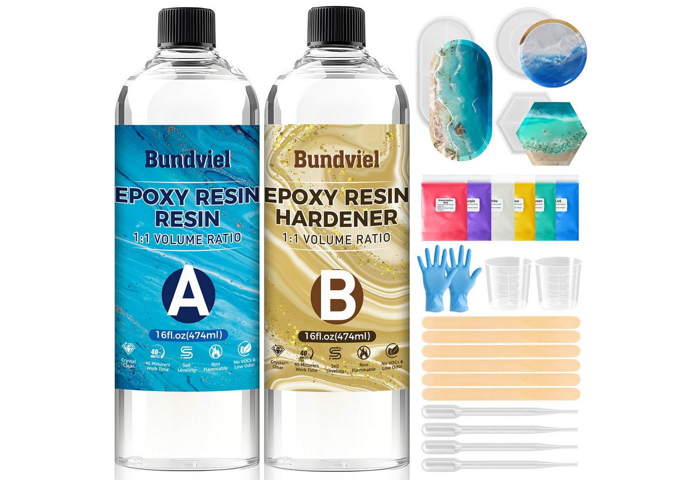 YI Epoxidharz Epoxidharz 64/128OZ Epoxidharz Mit Härter Set,Epoxidharz Set Anfänger YI Epoxidharz Epoxidharz 64/128OZ Epoxidharz Mit Härter Set,Epoxidharz Set Anfänger von YI