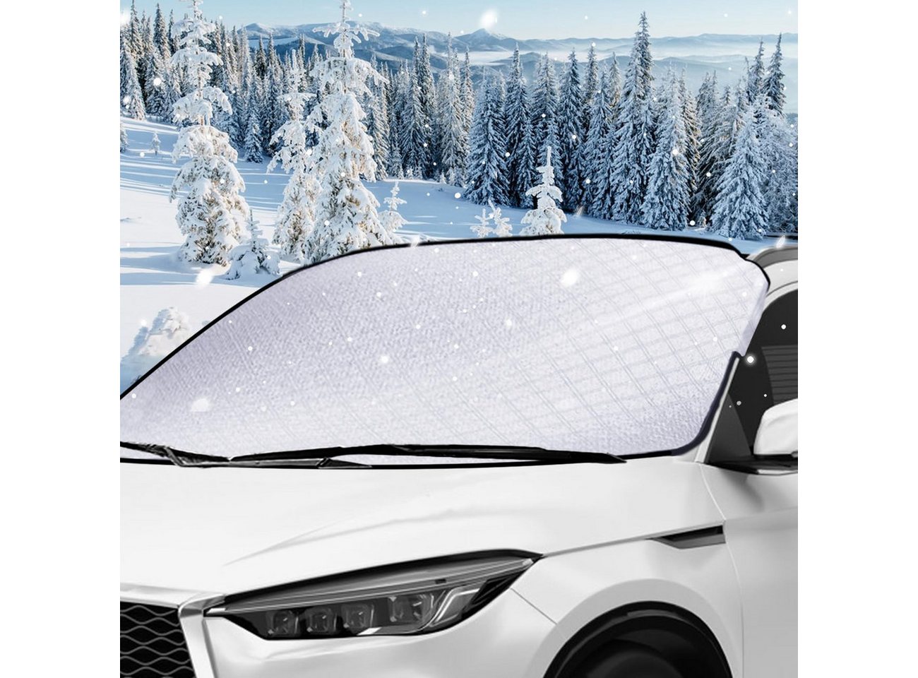YI Frontscheibenabdeckung Scheibenabdeckung AUTO Frontscheibenabdeckung Winter Frostschutz, (2-St) von YI