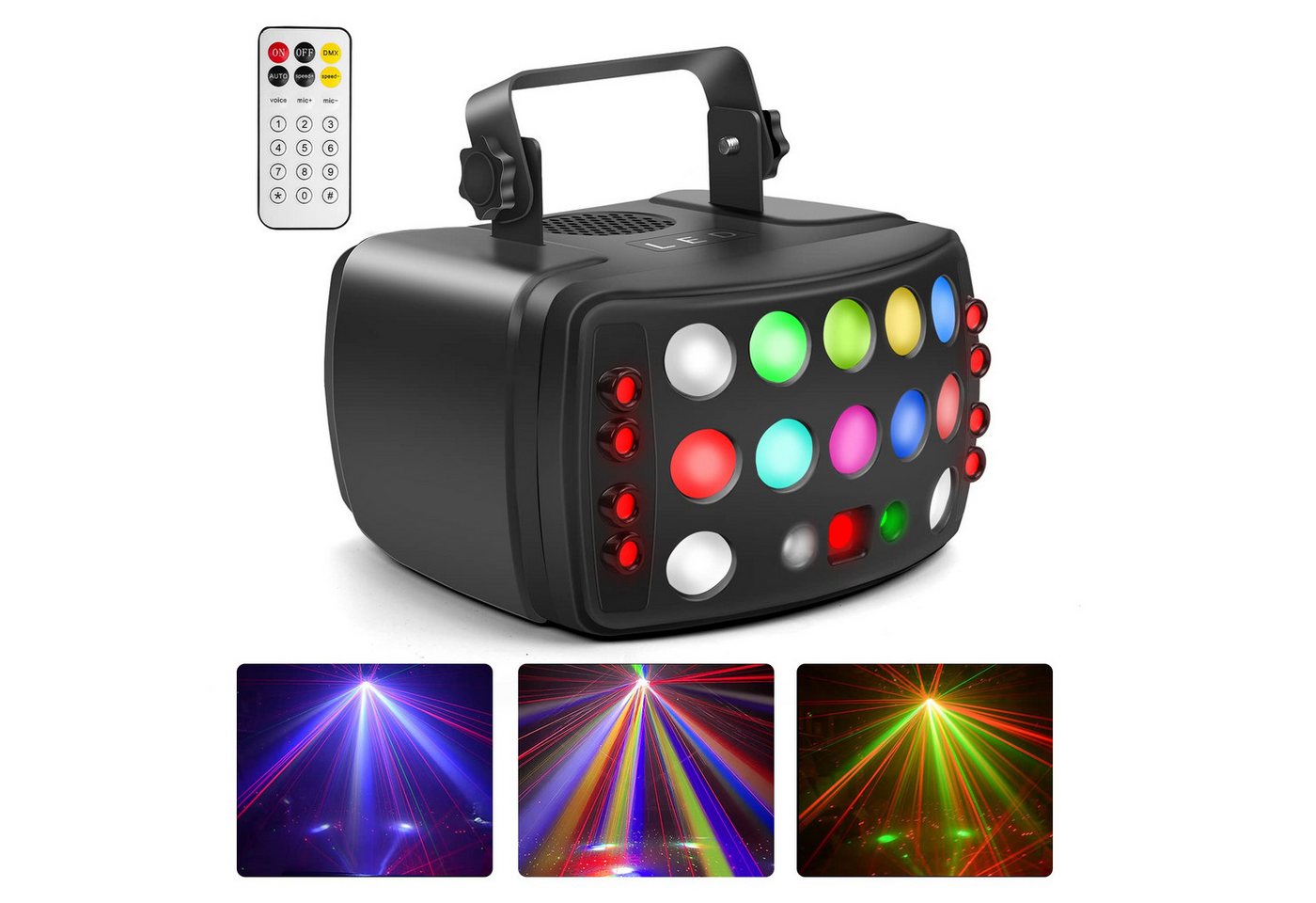 YI LED Discolicht Discolicht Partylicht DMX 512 Effektstrahler LED RGB Musikgesteuert YI LED Discolicht Discolicht Partylicht DMX 512 Effektstrahler LED RGB Musikgesteuert von YI
