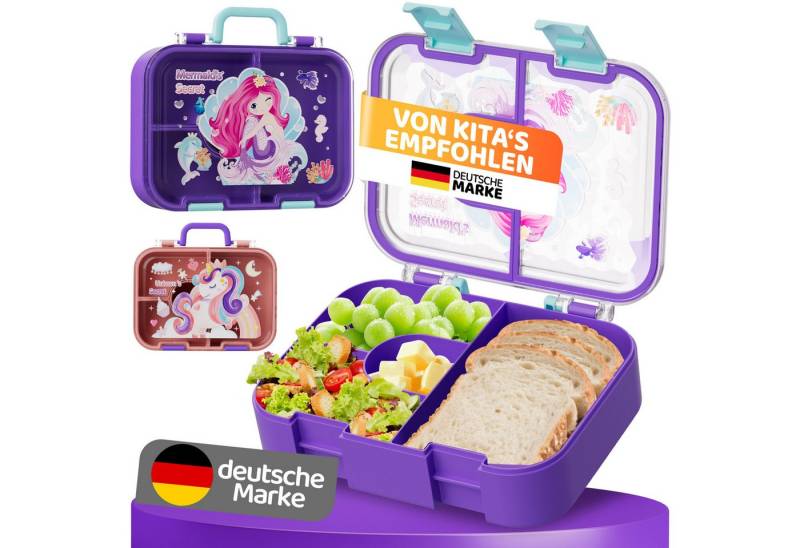 Bundviel Lunchbox Brotdose Kinder mit Fächern Bento Box Auslaufsicher Lunchbox, PP+ABS, (mit 100ml Edelstahl-Dippschale, Kindergarten und Schule - Mädchen und Jungen, Vesperbox, Snackbox) Bundviel Lunchbox Brotdose Kinder mit Fächern Bento Box Auslaufsicher Lunchbox, PP+ABS, (mit 100ml Edelstahl-Dippschale, Kindergarten und Schule - Mädchen und Jungen, Vesperbox, Snackbox) von Bundviel