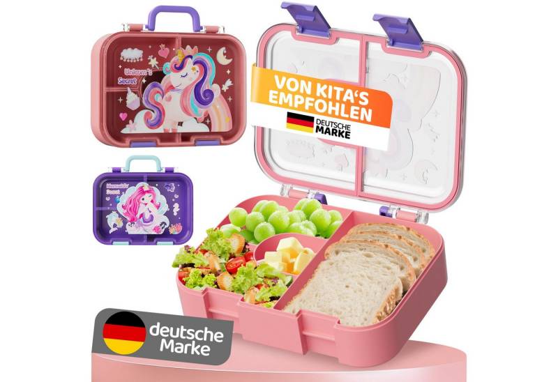 Bundviel Lunchbox Brotdose Kinder mit Fächern Bento Box Auslaufsicher Lunchbox von Bundviel