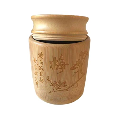 Aufbewahrungsglas Mit Deckel Natürliches Teeglas Multifunktionale Aufbewahrungsbox Teebehälter Bambus Teekanister Für Enthusiasten von YIAGXIVG