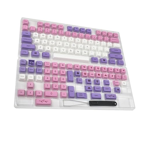 Tastenkappen Set ZDA Profil Für Mechanische Tastatur 134 Tasten DyeSub PBT Lila Rosa Tastenkappe Persönlichkeit DIY Tastenkappe Drucktechnik von YIAGXIVG