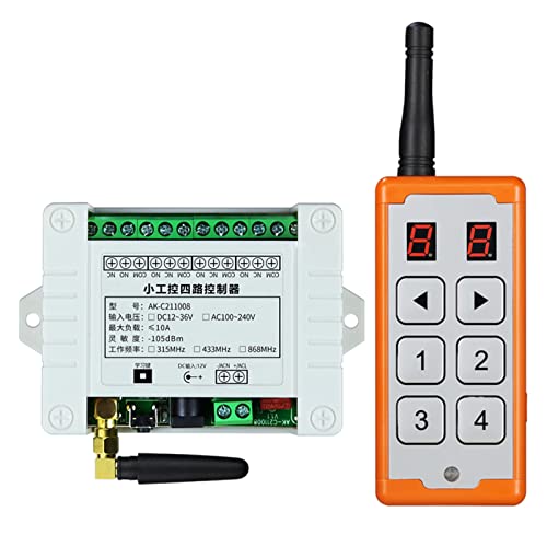 YIAGXIVG RF Remote Control DC12V 48V 4 Channel Universal Wireless Remote 433Mhz Receiver Transmitter for Lamps Industrial remote control remote controller dc 12v 48v 4 channel 4ch 4 von YIAGXIVG