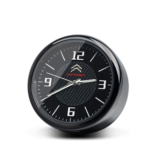 Auto Uhr, Autouhr Selbstklebend,für Citroen Ds7 Ds 7 Crossback 2018-2023 Uhr Für Das Armaturenbrett Im Auto, Leuchtende Auto-Armaturenbrettuhr, Kfz-Ersatzuhren,B von YIBAJIO