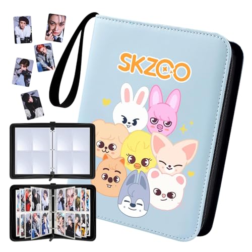 Stray Kids Photocard Binder: Kpop Photocard Binder mit 400 Kartentaschen - SKZ Skzoo Photocards Holder - Stray Kids Merch (Blue) von YIBEBE