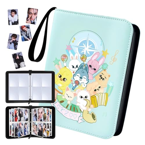 Stray Kids Photocard Binder: Kpop Photocard Binder mit 400 Kartentaschen - SKZ Skzoo Photocards Holder - Stray Kids Merch (Green) von YIBEBE