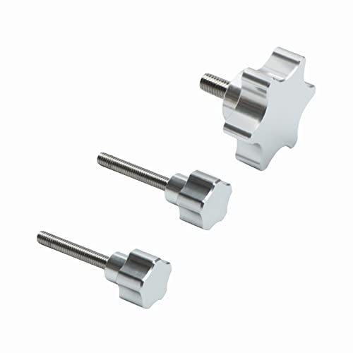 YIBEICO Knauf-Set aus Aluminiumlegierung, passend für Anycubic Photon Mono X/Photon X/Photon Mono X 6K/Photon M3 Plus/Photon M3 Max/Photon Mono X2 (Silber) von YIBEICO