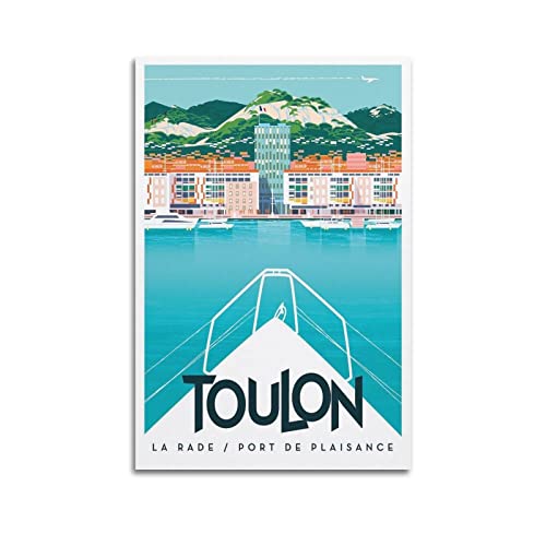 YIBIN Affiche Toulon Vintage-Poster, dekoratives Gemälde, Leinwand, Wandposter und Kunstbild, modernes Familien-Schlafzimmer, Dekoration, Poster, 40 x 60 cm YIBIN Affiche Toulon Vintage-Poster, dekoratives Gemälde, Leinwand, Wandposter und Kunstbild, modernes Familien-Schlafzimmer, Dekoration, Poster, 40 x 60 cm von YIBIN