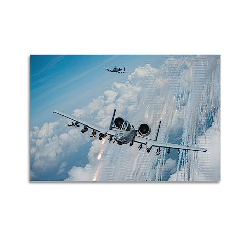 YIBIN Luftfahrt-Poster für A-10 Bomber Stealth Fighter Poster Dekorative Malerei Leinwand Wandposter und Kunstbild Druck Moderne Familie Schlafzimmer Dekor Poster 50 x 75 cm von YIBIN