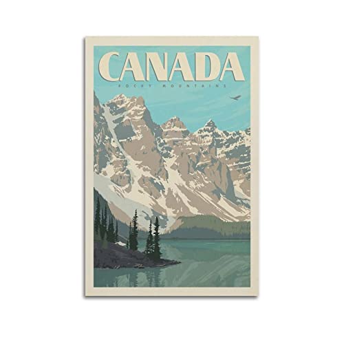 YIBIN Vintage-Reiseposter Canadian Rockies Poster Dekorative Malerei Leinwand Wandposter und Kunstbild Druck Moderne Familienzimmer Schlafzimmer Dekor Poster 30 x 45 cm YIBIN Vintage-Reiseposter Canadian Rockies Poster Dekorative Malerei Leinwand Wandposter und Kunstbild Druck Moderne Familienzimmer Schlafzimmer Dekor Poster 30 x 45 cm von YIBIN