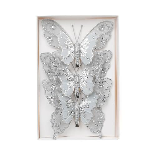 YIBOZI Weihnachtsbaum Schmetterling Ornament Funkelnder Schmetterling Weihnachtsbaum Hängende Dekorationen mit Clip für Festival YIBOZI Weihnachtsbaum Schmetterling Ornament Funkelnder Schmetterling Weihnachtsbaum Hängende Dekorationen mit Clip für Festival von YIBOZI